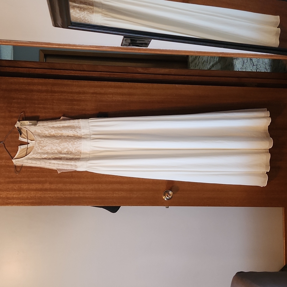 Elegant white/cream gown.